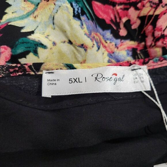 Rosegal Cold Shoulder Floral Tunic (Size 5XL) - Picture 5 of 8